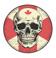 Vintage Retro Canadian Flag Badge Design1