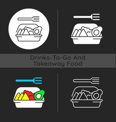 Family-style Meals Takeout Dark Theme Icon