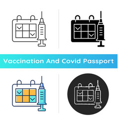 Two Dose Vaccination Icon