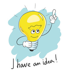 Typography Slogan I Have An Idea Light Bulb