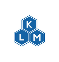 Klm Letter Logo Design On White Background