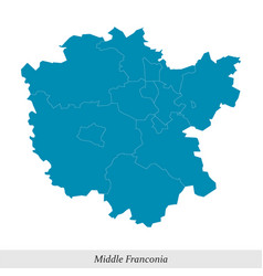 Map Of Middle Franconia Is A Region In Bavaria