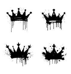 Set Graffiti Crown With Black Spray Paint