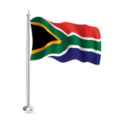 South Africa Flag Isolated Realistic Wave Flag