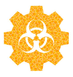 Gold Biohazard Industry Mosaic Icon