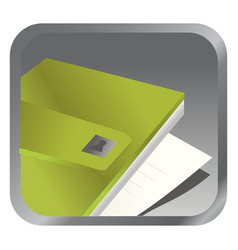 Green File Square Icon