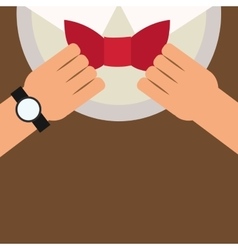 Man Putting Bowtie On Icon