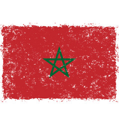 Morocco Flag Grunge Distressed Style