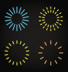 Neon Glowing Round Fireworks Set