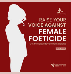 Raise Your Voice Against Female Foeticide Banner