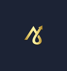 Triangle Loop Arrow Up Unusual Gold Logo