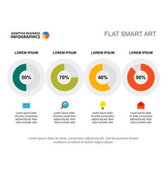 Four Circular Percentage Diagram Template