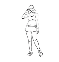 Full Length Sporty Woman With Cap Standing