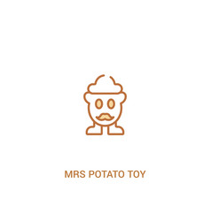 Mrs Potato Toy Concept 2 Colored Icon Simple Line