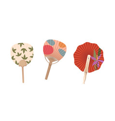 Three Decorative Asian Hand Fans