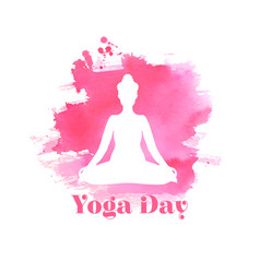 International Yoga Day Watercolor Poster Design