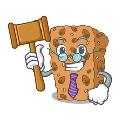 Judge Granola Bar Mascot Cartoon