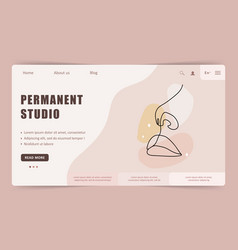 Permanent Studio Landing Page Template Lip Makeup