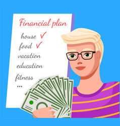 Financial Plan A Young Man Holding A Lot