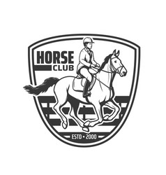 Horse Club Icon Of Equestrian Sport Race