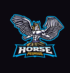 Pegasus Man Mascot Logo Design