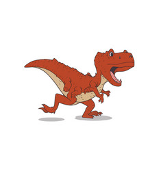 Cute Tyrannosaurus Cartoon Running Design