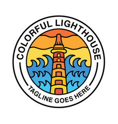 Lighthouse Logo Graphic Design Vintage Style