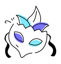 Masquerade Mask Hand Drawn Icon