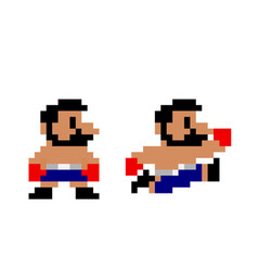 Pixel Boxer Character Image For 8 Bit Games