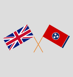 Crossed Flags Of The Uk And State