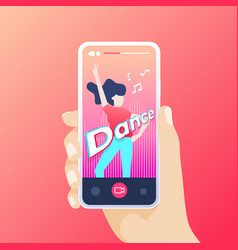 Hand Holding Smartphone Recording A Dance Video