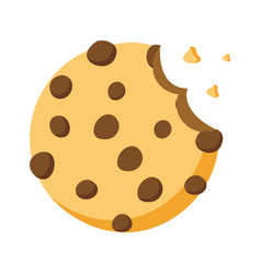 Chocolate chip cookie cartoon Royalty Free Vector Image