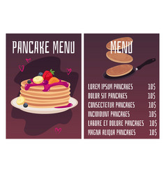 Pancakes Menu Template Stack