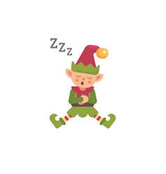 Cute Christmas Elf Sleeping After A Hard Day