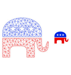 Polygonal Network Mesh Republican Elephant Icon