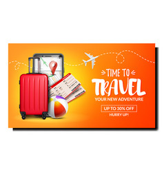 Tourism Travel Banner Holiday Airplane