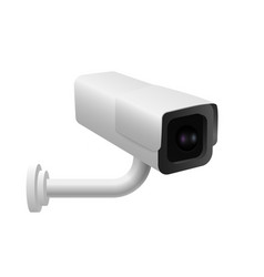 White Surveillance Camera Electronic Realistic