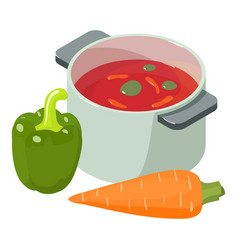 First Dish Icon Isometric Red Vegetable