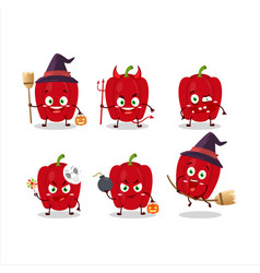 Halloween Expression With Cartoon Red Pepper