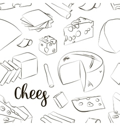 Hand Drawn Set Of Chees Pattern