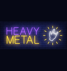 Heavy Metal Neon Text With Hand Gesture