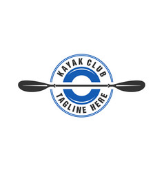 Kayak Sport Emblem Logo Design