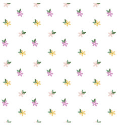 Seamless Pattern With Spring Summer Flowers