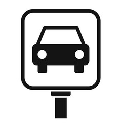 Taxi Car Road Sign Icon Simple Airport