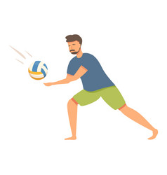 Fun Play Volleyball Icon Cartoon Cute