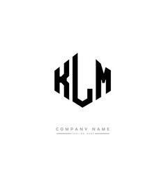 Klm Letter Logo Design With Polygon Shape