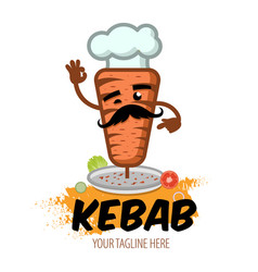 Creative Doner Kebab Logo Element Shawarma Emblem