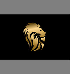 Elegant Side Head Lion Logo