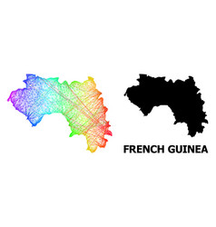 Hatched Map French Guinea With Spectral