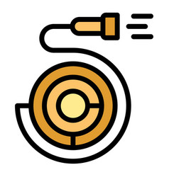 Emergency Hose Icon Flat